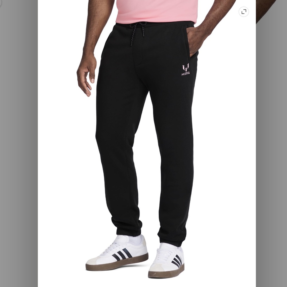 Messi Collection Jogger Sweatpants in black men’s size 2XL